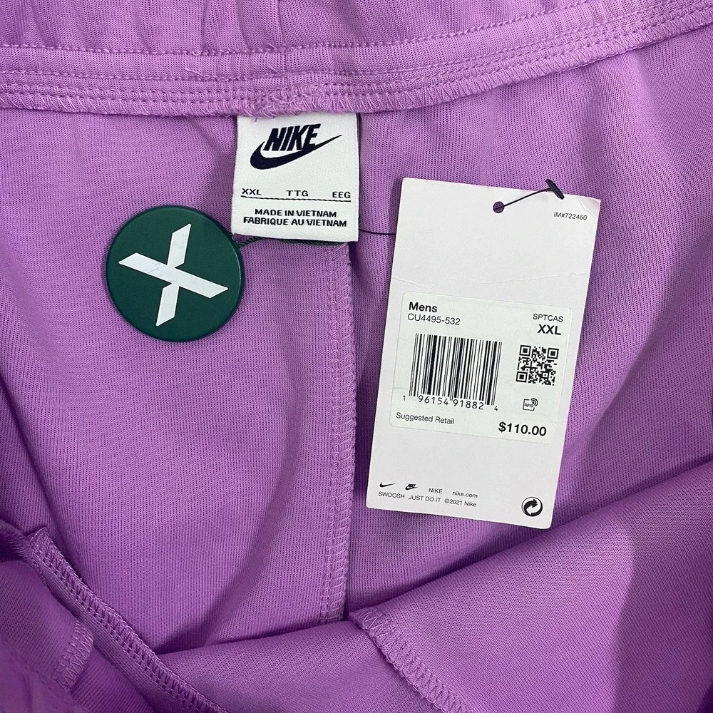 Nike‎ Tech Fleece Joggers Pants Cuffed Violet Shock/black CU4495-532 Men's 2XL